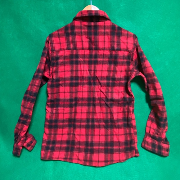 BooHoo Man Buffalo Red Plaid button up shirt - Picture 3 of 4